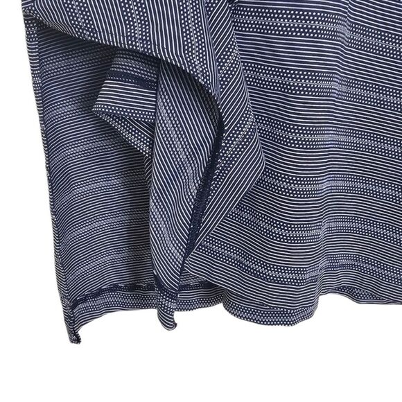 Athleta Tank Blue White Stripe Max Out Asymmetrical Side Slit 591302 S - Picture 5 of 6